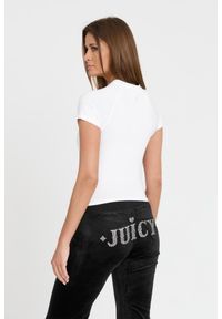 Juicy Couture - JUICY COUTURE Biały t-shirt Retroshrunken Tee. Kolor: biały #4
