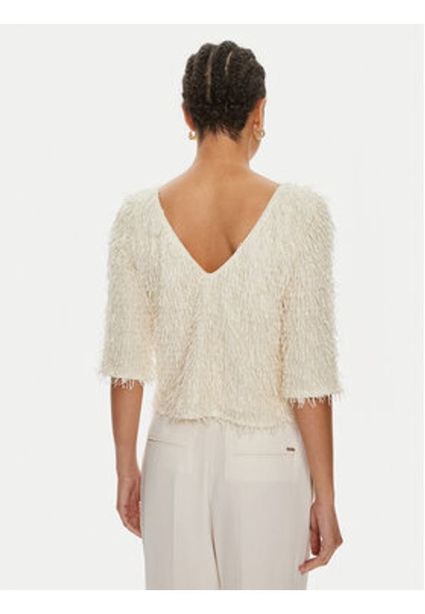Bruuns Bazaar Bluzka Ignas BBW3960 Écru Regular Fit. Materiał: syntetyk