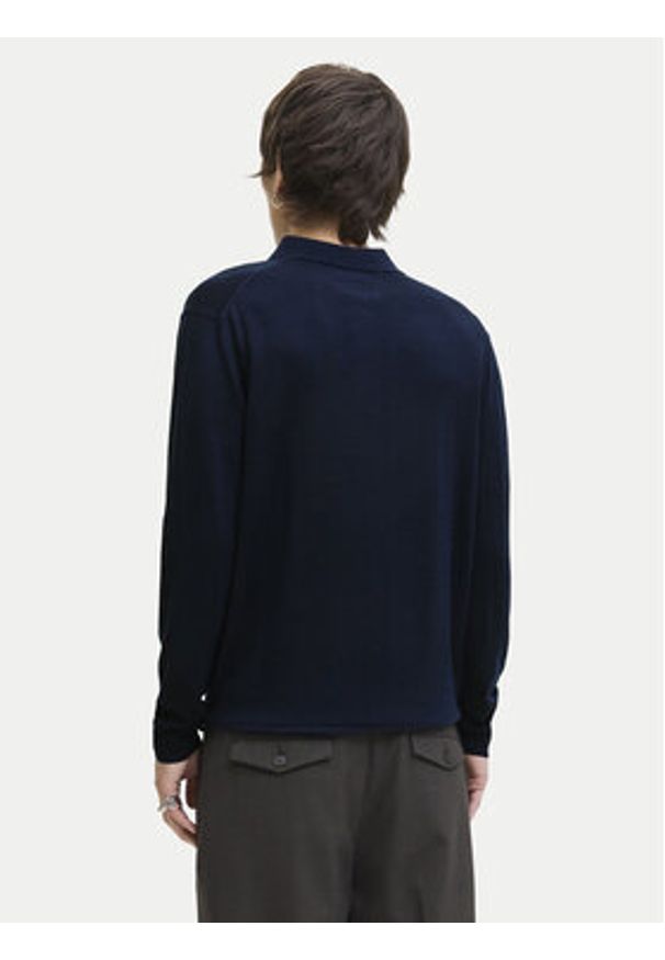 Jack & Jones Sweter Merino 12281757 Granatowy Regular Fit. Kolor: niebieski. Materiał: wełna