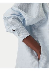 Tommy Jeans Sukienka koszulowa DW0DW22344 Błękitny Relaxed Fit. Kolor: niebieski. Materiał: len. Typ sukienki: koszulowe #4