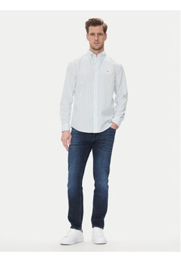 TOMMY HILFIGER - Tommy Hilfiger Koszula MW0MW39159 Błękitny Regular Fit. Kolor: niebieski. Materiał: bawełna