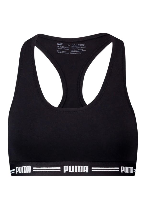 Stanik sportowy damski Puma Racer Back Top 1P Hang. Kolor: czarny. Sport: fitness