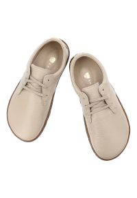 Półbuty damskie Barefoot Armodo, cholewka ze skóry naturalnej cienka elastyczna podeszwa szeroki nosek lekka forma do codziennego chodzenia, beżowe,. Okazja: na co dzień. Zapięcie: sznurówki. Kolor: beżowy. Materiał: skóra. Szerokość cholewki: normalna. Styl: casual #9