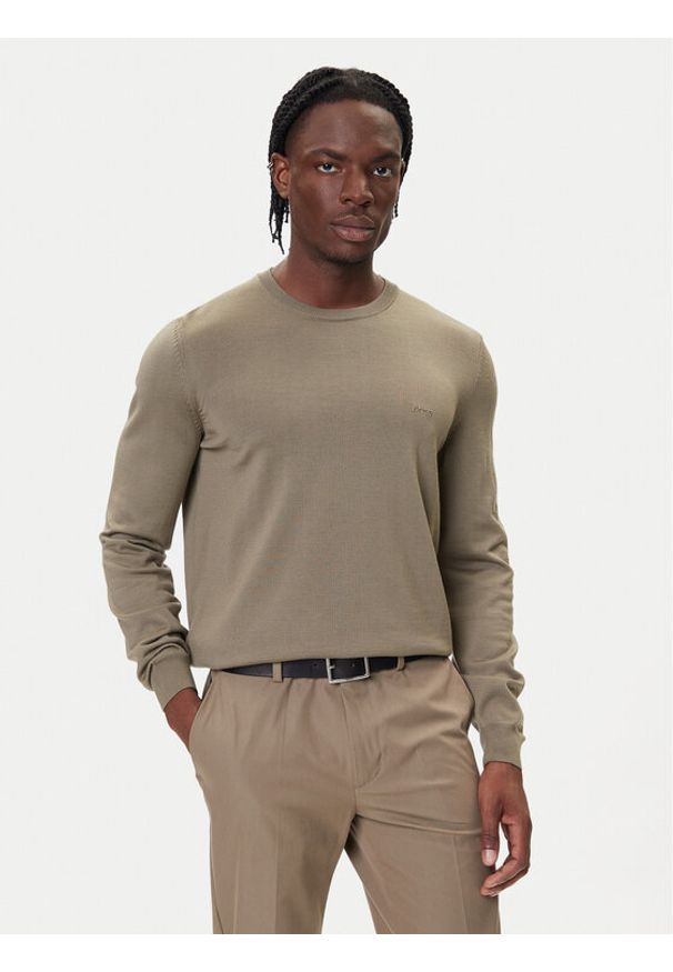 BOSS Sweter Botto-L 50476364 Brązowy Regular Fit. Kolor: brązowy. Materiał: wełna