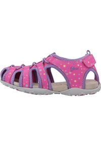 Geox - Sandały GEOX JR SANDAL ROXANNE A Rose. Kolor: różowy. Materiał: tkanina, skóra. Sezon: lato
