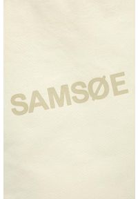 Samsoe & Samsoe - Samsoe Samsoe torebka kolor beżowy. Kolor: zielony. Wzór: nadruk. Materiał: z nadrukiem. Rodzaj torebki: na ramię #3
