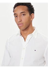 TOMMY HILFIGER - Tommy Hilfiger Koszula MW0MW40460 Biały Slim Fit. Kolor: biały. Materiał: bawełna #5
