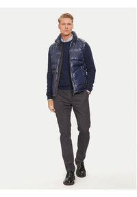 La Martina Bezrękawnik ZMO007 PA078 Granatowy Regular Fit. Kolor: niebieski. Materiał: syntetyk. Długość rękawa: bez rękawów #4