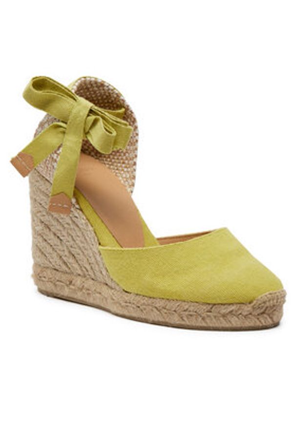 Castañer Espadryle Carina/8/002 021642 Żółty. Kolor: żółty. Materiał: materiał