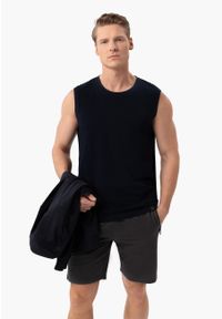 Volcano - M-RISSO. Kolor: szary. Materiał: elastan, bawełna, materiał, dresówka. Długość: krótkie. Wzór: gładki, ze splotem. Sezon: lato. Styl: klasyczny, sportowy #1