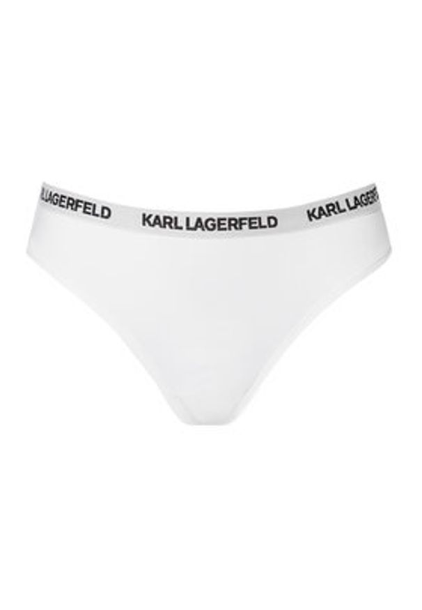 Karl Lagerfeld - KARL LAGERFELD Komplet stringów B1W47031 Biały. Kolor: biały. Materiał: bawełna