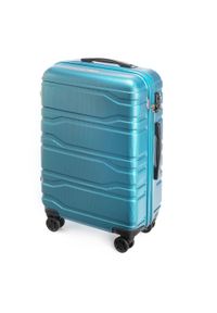Wittchen - Zestaw walizek z polikarbonu tłoczonych. Kolor: niebieski. Materiał: guma #5