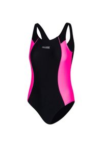 Strój jednoczęściowy pływacki młodzieżowy Aqua Speed Luna. Kolor: różowy, wielokolorowy, czarny #1