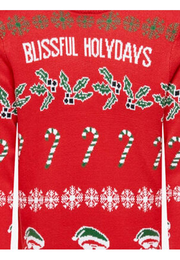 Only & Sons Sweter Xmas 22031171 Czerwony Regular Fit. Kolor: czerwony. Materiał: syntetyk