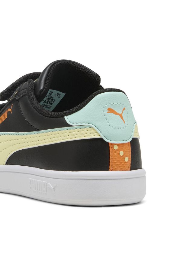 Puma - Dziecięce sneakersy Smash 3.0 Playdate PUMA Black Gold Moon Yellow. Kolor: czarny, wielokolorowy, żółty. Sport: turystyka piesza