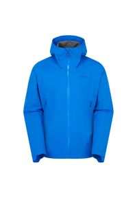 Kurtka przeciwdeszczowa męska Rab Downpour Light Jacket z kapturem. Typ kołnierza: kaptur. Kolor: niebieski