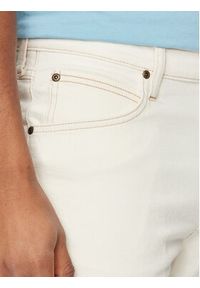 Lee Szorty jeansowe 5 Pocket 112349236 Écru Regular Fit. Materiał: lyocell, bawełna