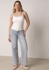 Born2be - Biały Wiskozowy Top z Podwójnymi Ramiączkami Hendrea. Okazja: na co dzień. Kolor: biały. Materiał: wiskoza. Długość rękawa: na ramiączkach. Styl: casual, elegancki #8