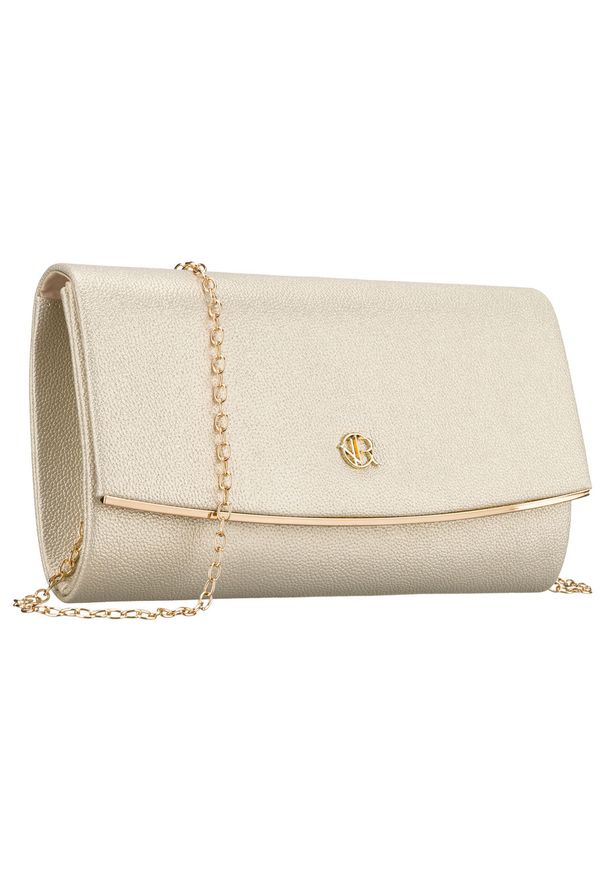 ROVICKY - Kopertówka damska w złotym kolorze wykonana ze skóry ekologicznej Rovicky R-XS028-1. Kolor: złoty. Materiał: skórzane. Styl: elegancki