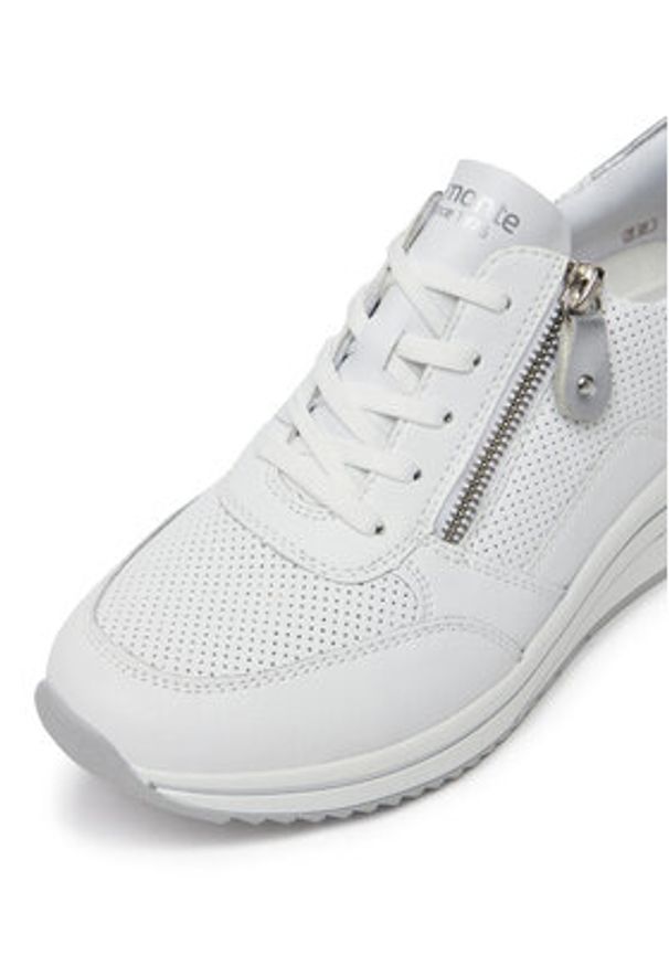 Remonte Sneakersy D0T06-80 Biały. Kolor: biały. Materiał: skóra