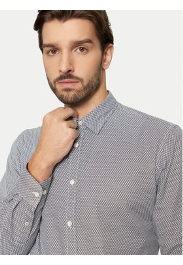 Jack & Jones Koszula Matheo 12261090 Szary Slim Fit. Kolor: szary. Materiał: bawełna