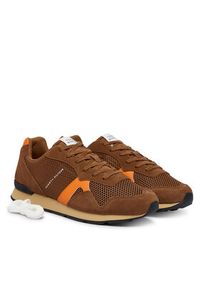 TOMMY HILFIGER - Tommy Hilfiger Sneakersy FM0FM05831 Brązowy. Kolor: brązowy. Materiał: materiał #3
