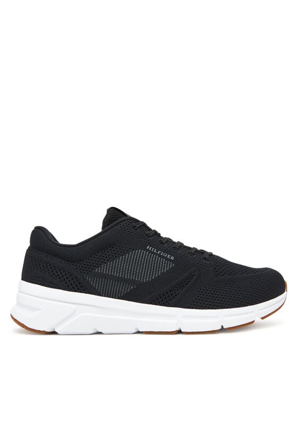 TOMMY HILFIGER - Tommy Hilfiger Sneakersy Modern Comfort Run Knit FM0FM05524 Czarny. Kolor: czarny. Materiał: materiał. Sport: bieganie