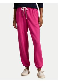 Polo Ralph Lauren Spodnie dresowe 211935585015 Różowy Regular Fit. Kolor: różowy. Materiał: bawełna #1