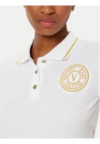 Versace Jeans Couture Polo 78HAGT00 Biały Regular Fit. Typ kołnierza: polo. Kolor: biały. Materiał: bawełna #4