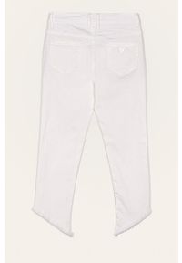 Guess Jeans - Jeansy dziecięce Bull 118-175 cm. Kolor: biały. Materiał: bawełna, jeans, materiał, denim. Wzór: gładki #3