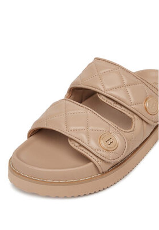 Badura Klapki CACTUS-124AL2309 Beżowy. Kolor: beżowy. Materiał: skóra