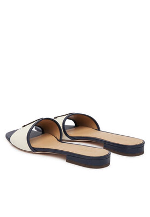 Lauren Ralph Lauren - LAUREN RALPH LAUREN Klapki Everley Sld2 802P04395001 Écru. Kolor: kremowy. Materiał: materiał