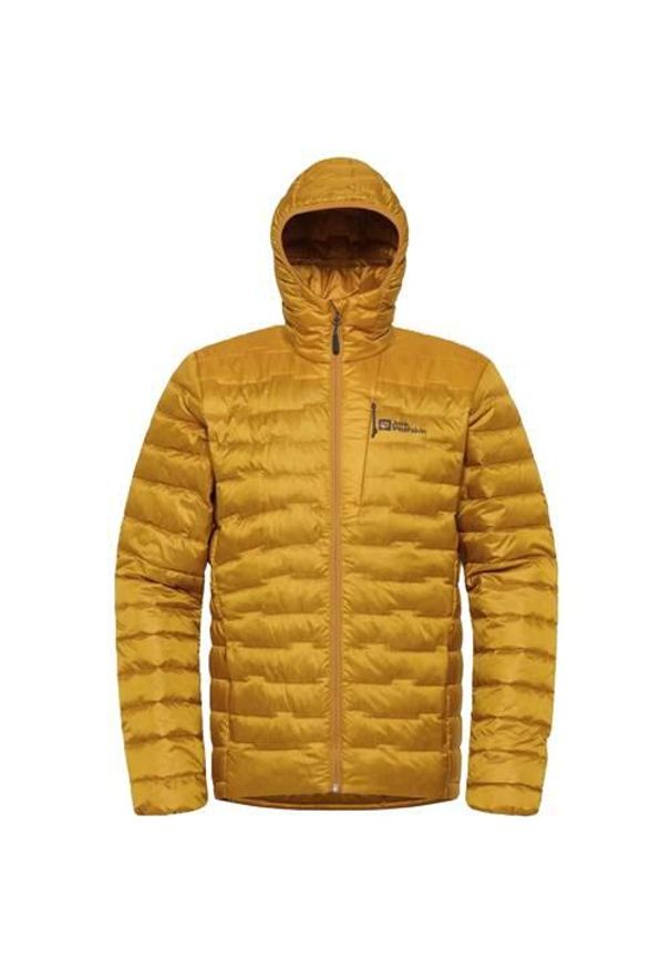 Kurtka uniwersalna męska Jack Wolfskin Passamani. Typ kołnierza: kaptur, golf. Kolor: żółty. Materiał: syntetyk. Sport: golf
