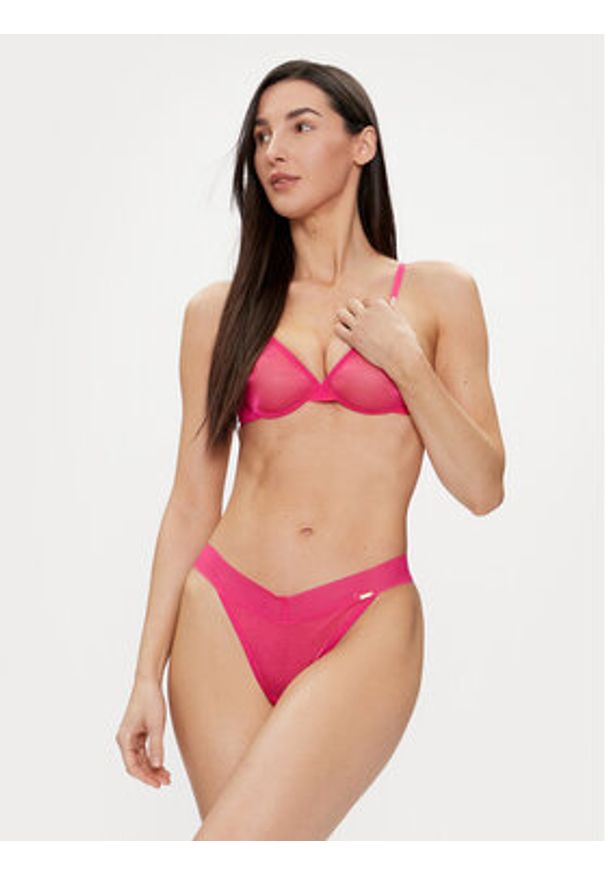 Gossard Biustonosz z fiszbiną Glossies 6271 Różowy. Kolor: różowy. Materiał: syntetyk