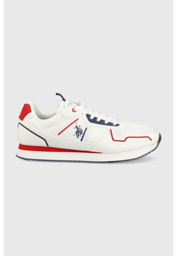 U.S. Polo Assn. sneakersy kolor biały. Nosek buta: okrągły. Zapięcie: sznurówki. Kolor: biały. Materiał: guma