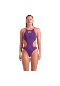 Damski kostium kąpielowy 1-częściowy Arena One Biglogo. Kolor: pomarańczowy, wielokolorowy, fioletowy #1