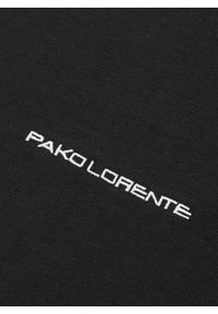 Pako Lorente - PAKO LORENTE – Czarny t-shirt męski. Kolor: czarny, niebieski, biały. Materiał: bawełna #4