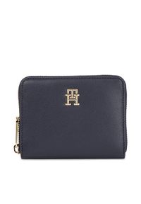 TOMMY HILFIGER - Tommy Hilfiger Duży Portfel Damski Poppy Plus Med Za AW0AW15259 Granatowy. Kolor: niebieski. Materiał: skóra