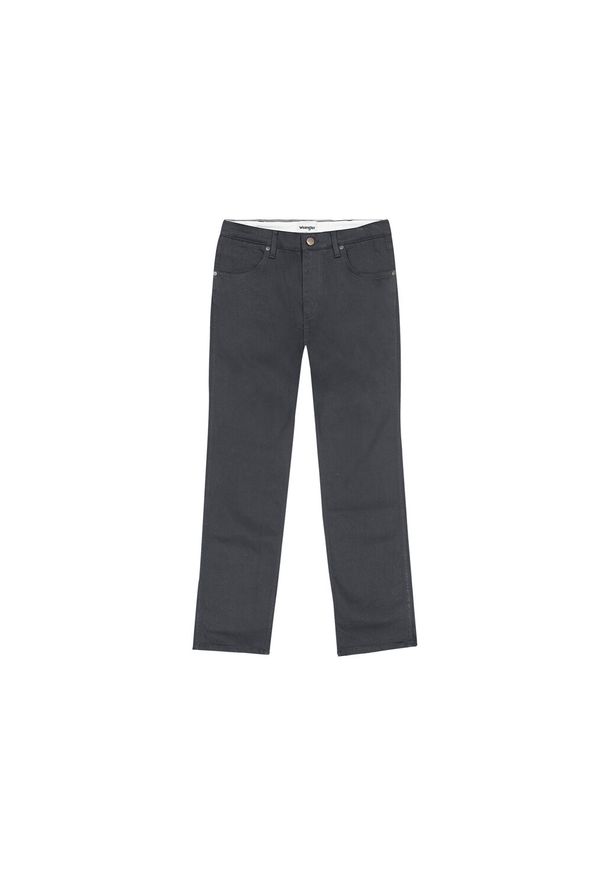 Wrangler - WRANGLER MĘSKIE SPODNIE MATERIAŁOWE GREENSBORO CHARCOAL 112358042 W15Q014757. Materiał: materiał