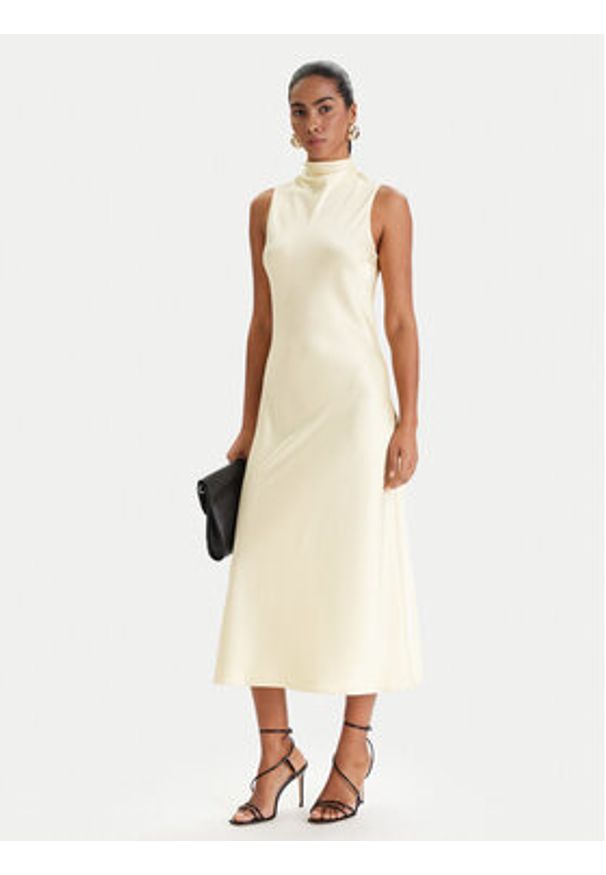 Patrizia Pepe Sukienka koktajlowa 8A1627/A269-Y478 Żółty Regular Fit. Kolor: żółty. Materiał: syntetyk. Styl: wizytowy