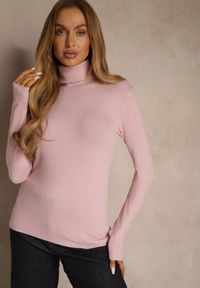 Renee - Różowy Golf z Bawełną w Klasycznym Stylu Reiredia. Typ kołnierza: golf. Kolor: różowy. Materiał: bawełna. Styl: klasyczny #4