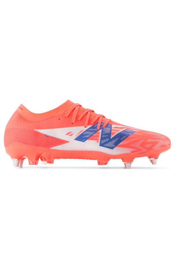 Korki męskie New Balance FURON ELITE SG V8 SF1SMP8 – czerwone. Kolor: czerwony. Materiał: włókno. Szerokość cholewki: normalna. Sport: piłka nożna