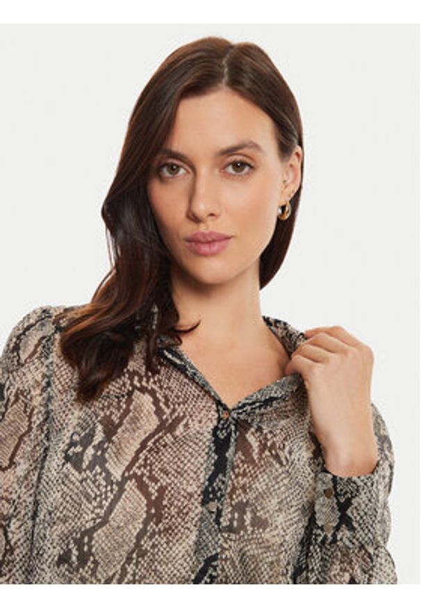 Morgan Koszula 232-CIPYTH Beżowy Regular Fit. Kolor: beżowy. Materiał: syntetyk