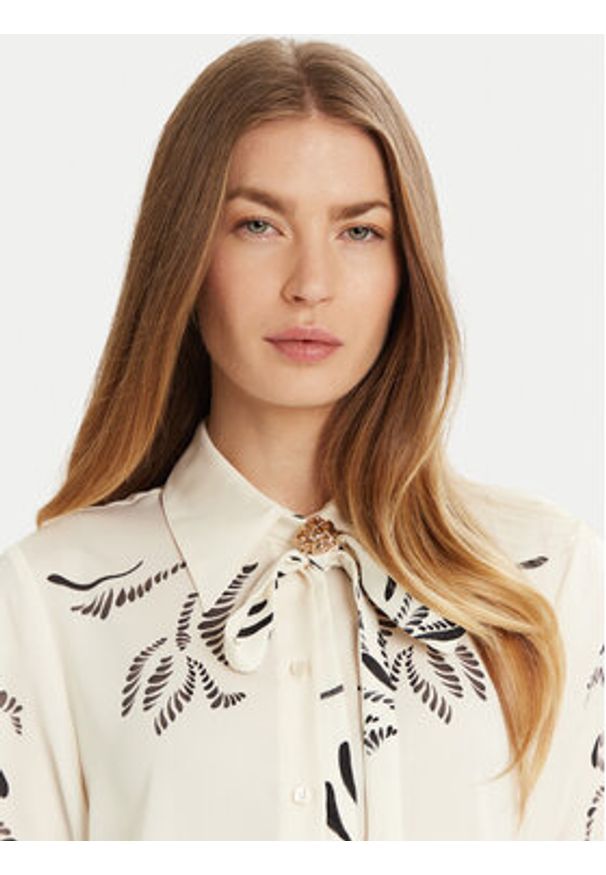 Marella Koszula Yacht 2513111043 Écru Relaxed Fit. Materiał: syntetyk