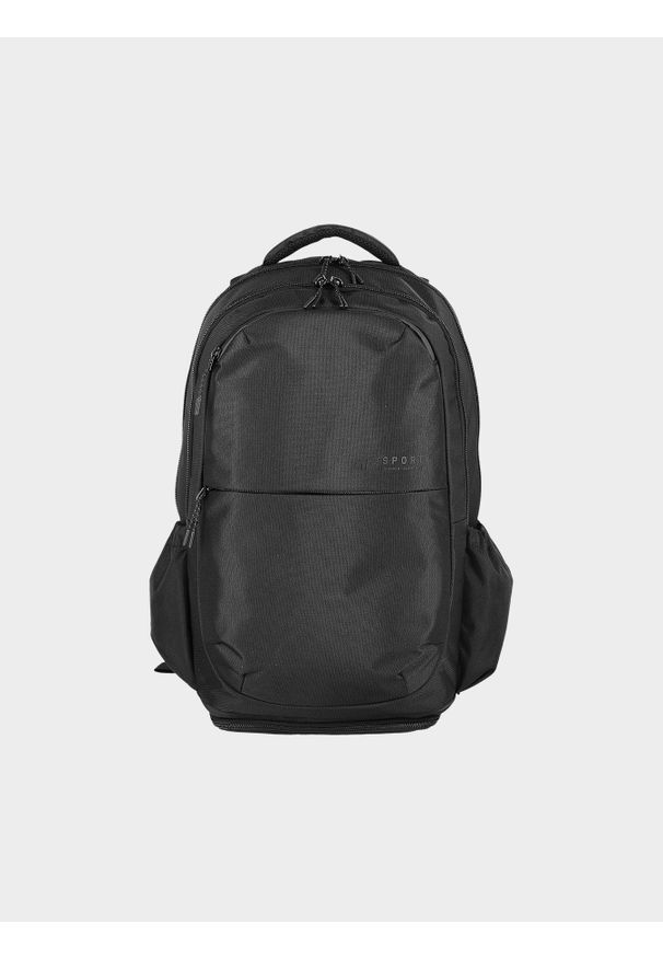 4f - 4F Plecak miejski na laptopa (24L) uniseks - czarny Uniwersalny. Kolor: czarny. Materiał: materiał, syntetyk, tkanina. Wzór: gładki. Styl: elegancki, casual