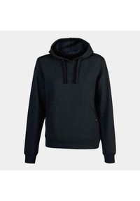 Bluza damska z kapturem Joma Montana. Typ kołnierza: kaptur. Kolor: czarny. Materiał: poliester, bawełna