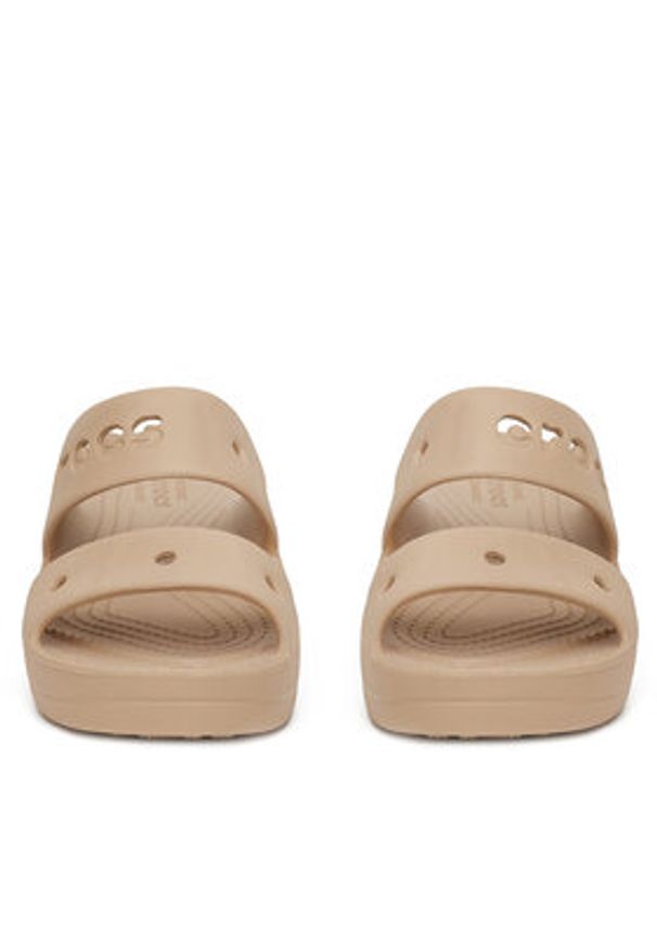 Crocs Klapki BAYA PLATFORM SANDAL 208188-212 Beżowy. Kolor: beżowy. Materiał: syntetyk. Obcas: na platformie