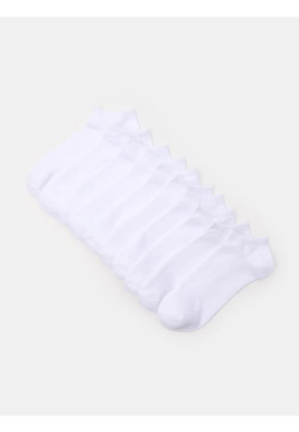 Sinsay - Skarpetki stopki 10 pack - biały. Kolor: biały
