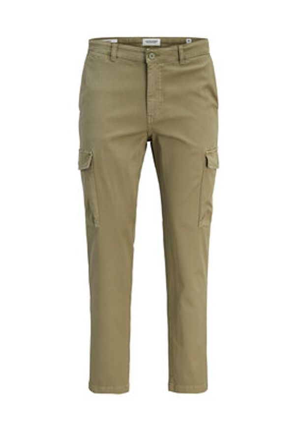 Jack & Jones Spodnie materiałowe Stace Arthur 12282388 Khaki Regular Fit. Kolor: brązowy. Materiał: bawełna