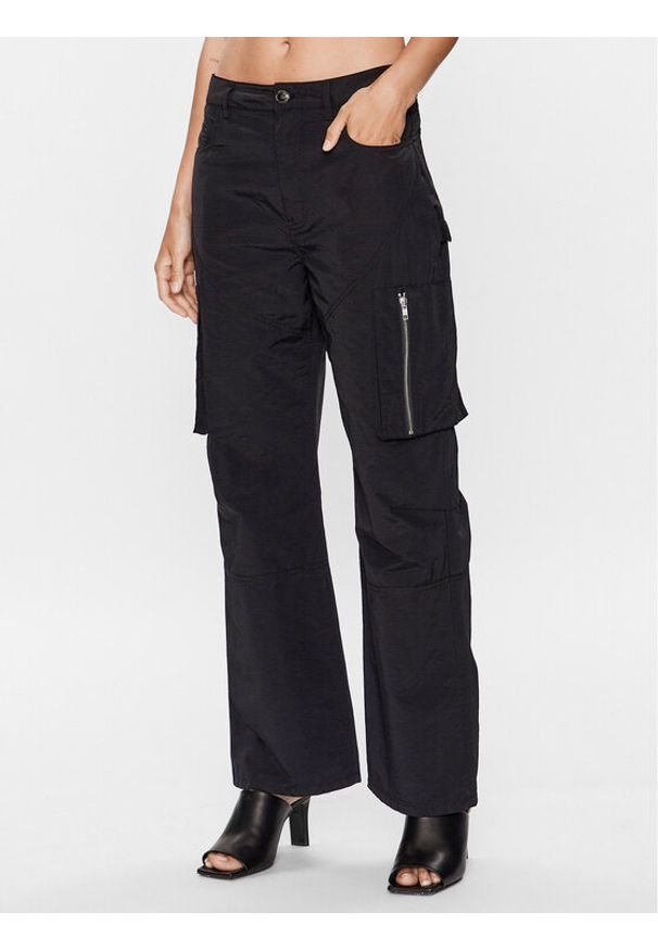 Herskind Spodnie materiałowe Tilly 4851798 Czarny Oversize. Kolor: czarny. Materiał: bawełna